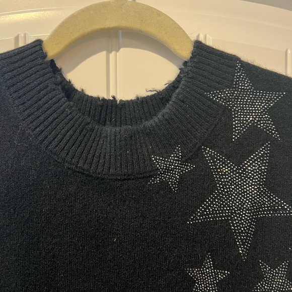SOLD Zadig & Voltaire Gaby Bis Embellished Star Cashmere Sweater - Picture 3 of 9